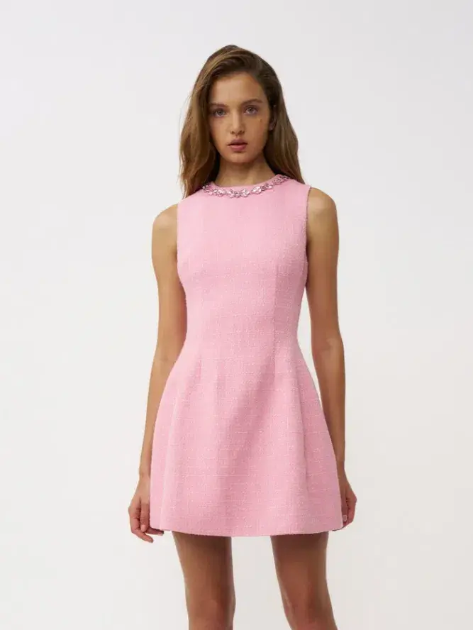 By Johnny Santina Shift Mini Dress Pink Size AU 16 for rent on The Volte - main image
