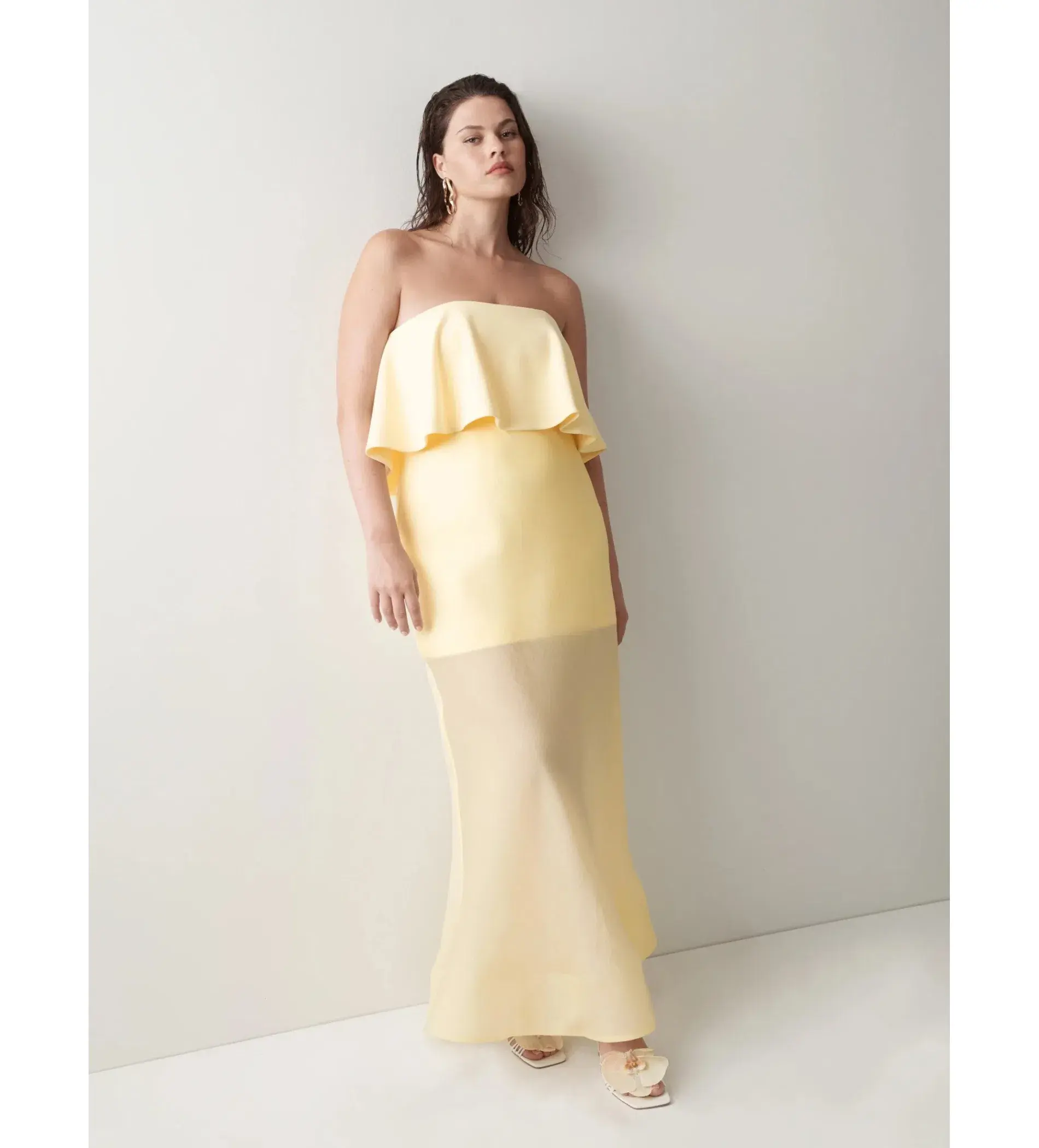 Sheike Gemini Maxi Dress Yellow Size AU 10 - Image 2