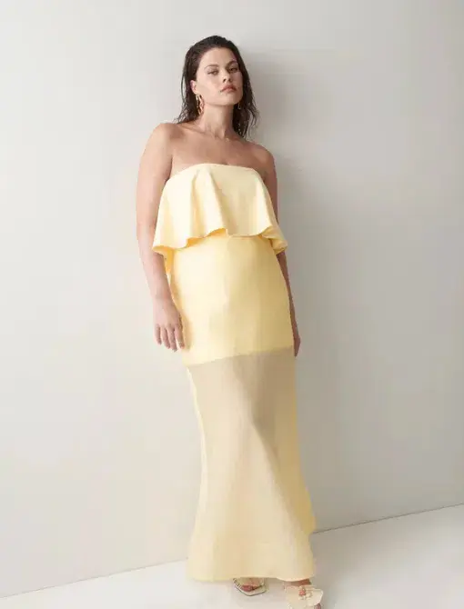 Sheike Gemini Dress Maxi Yellow Size AU 12 - Image 1