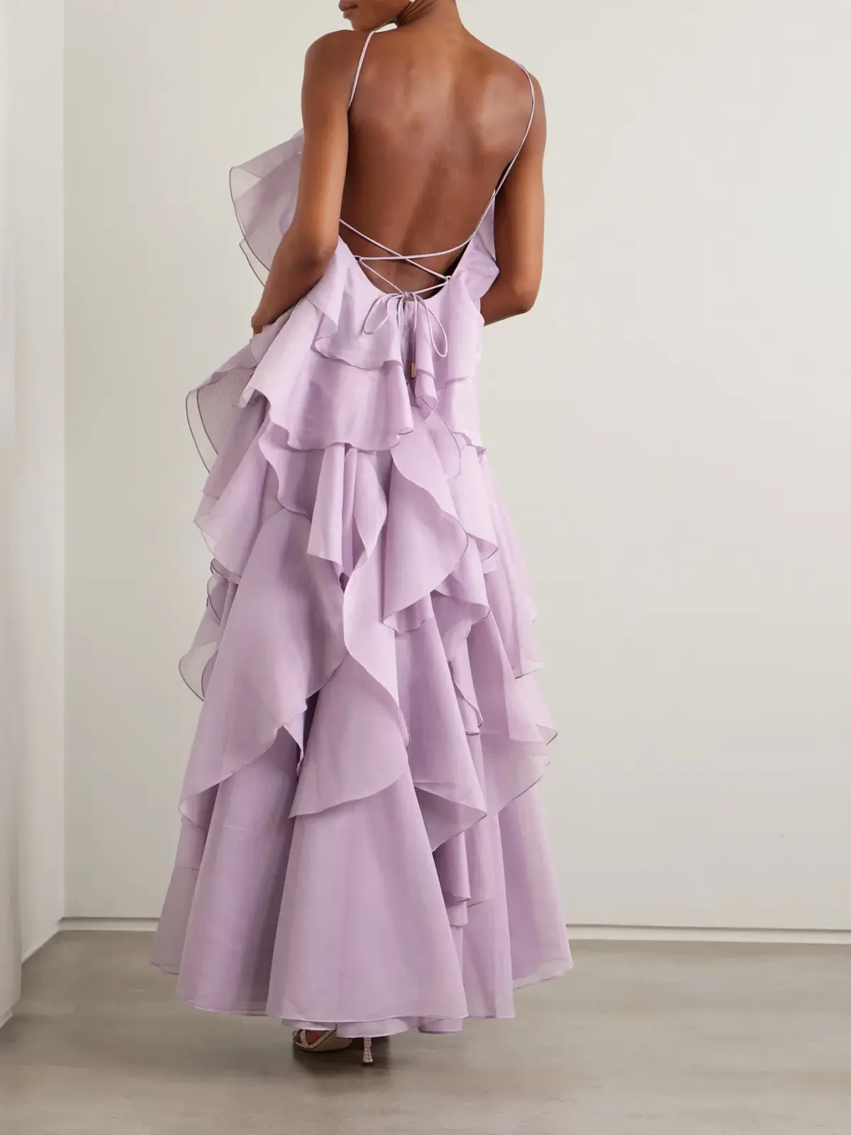 Aje Pandorea Layered Maxi Dress Purple Size 10 - Image 2