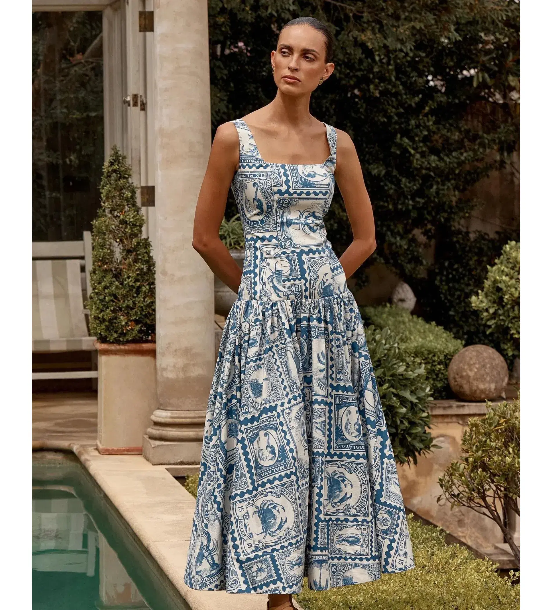 Sheike Bermuda Post Maxi Dress Multi Size AU 8 - Image 2