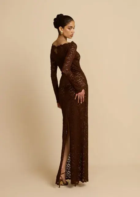 Arcina Ori Monet Maxi Dress Chocolate Brown Size M AU 10  - Image 9
