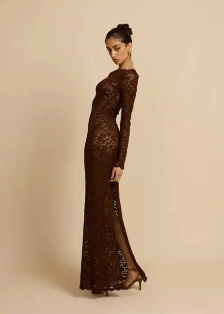 Arcina Ori Monet Maxi Dress Chocolate Brown Size M AU 10  - Image 8