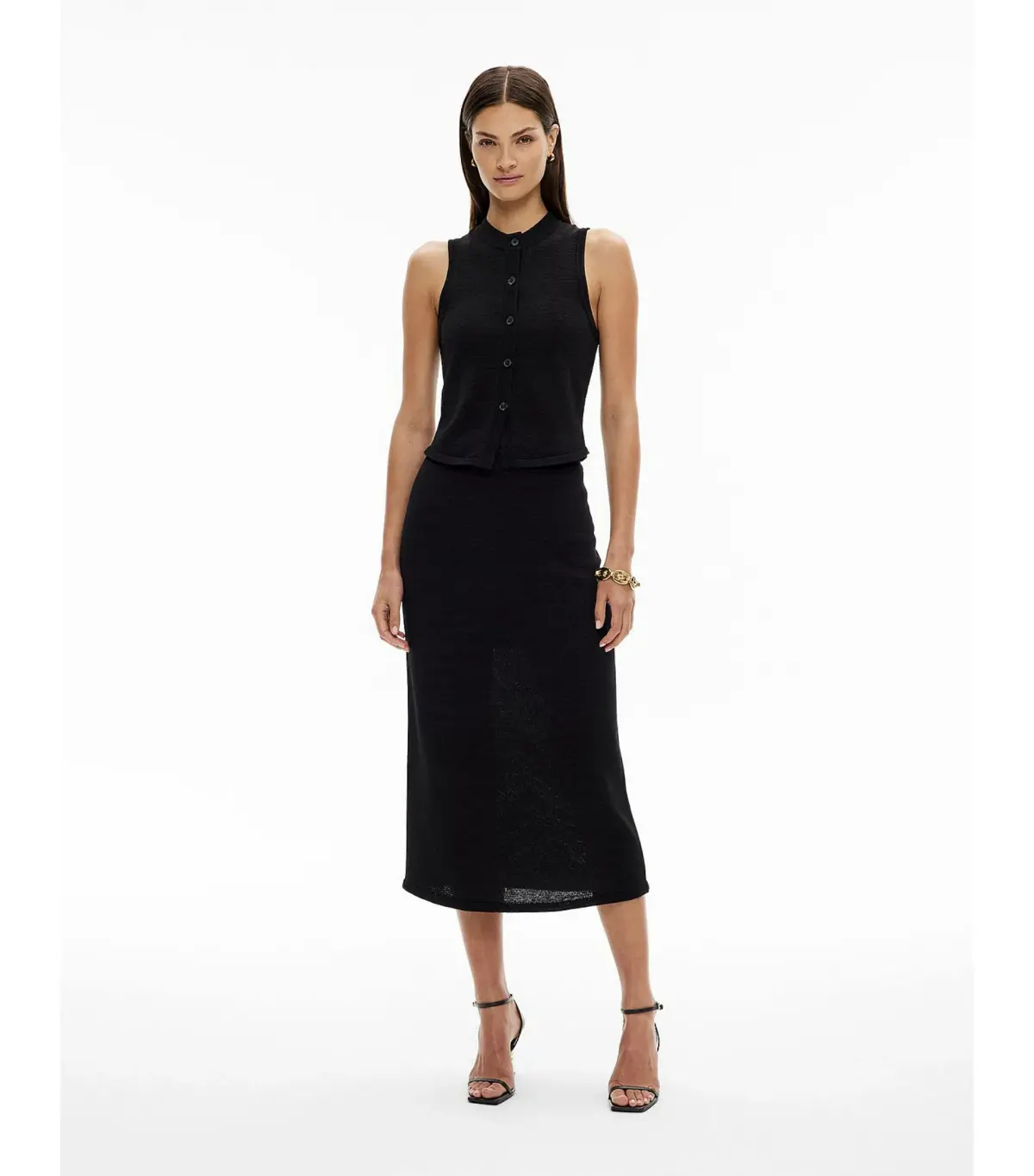 Witchery Knit Maxi Skirt Black Size  - Image 1