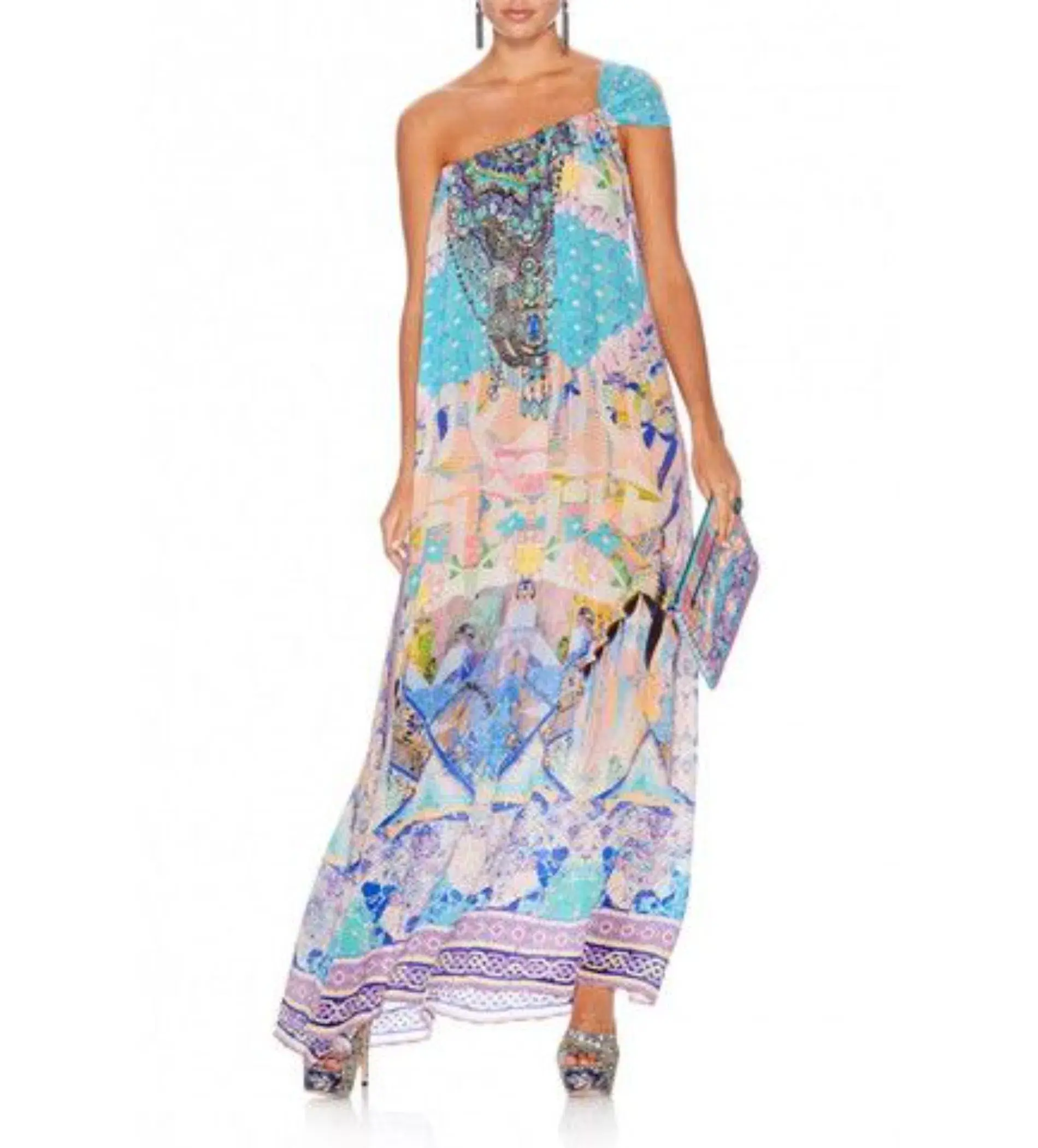 Camilla Gaudi Tribute Drawstring Dress Multi Print One Size - Image 1