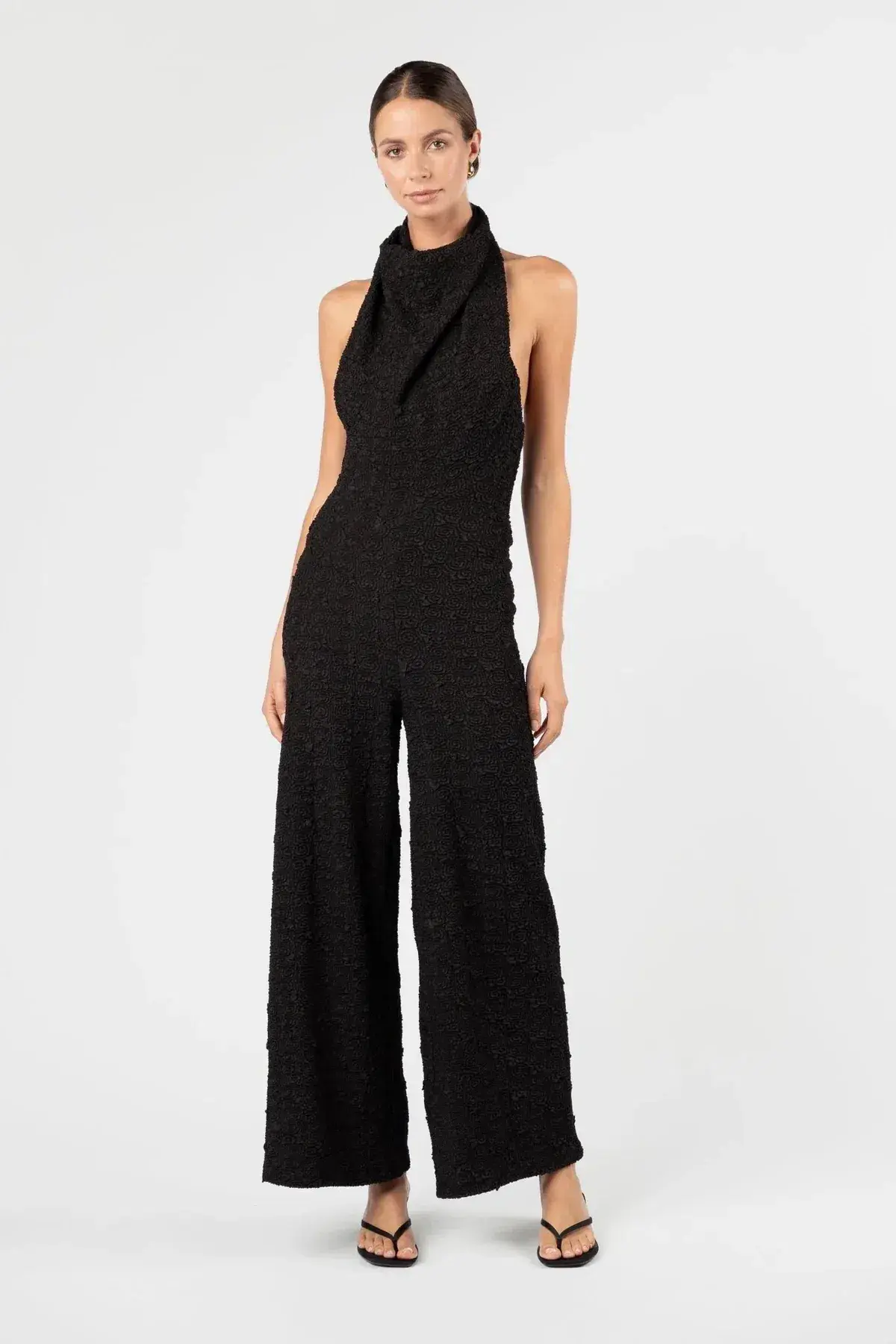 One Fell Swoop Emmel Maxi Jumpsuit Caviar Rose Black Size 8 - Image 1