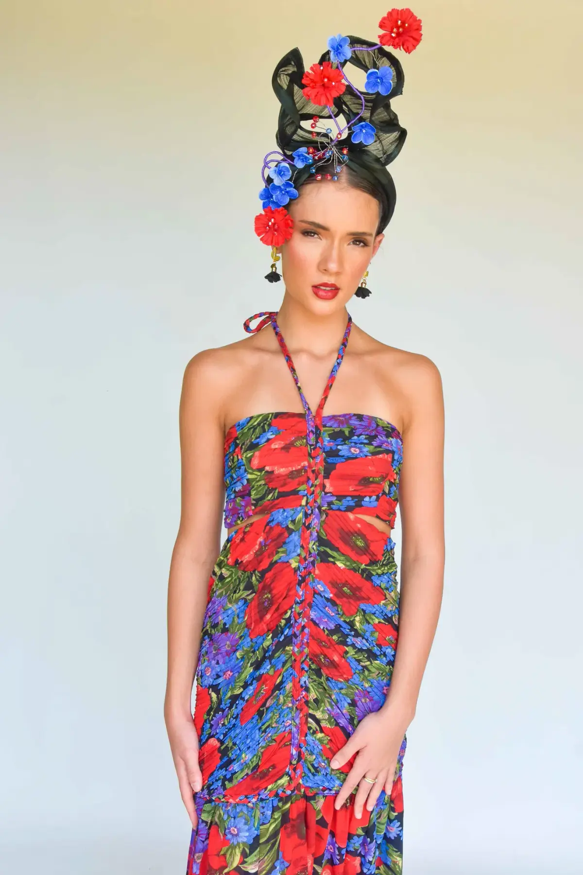 Sonlia Fashion Isla Headpiece in Blue and Black - Image 1