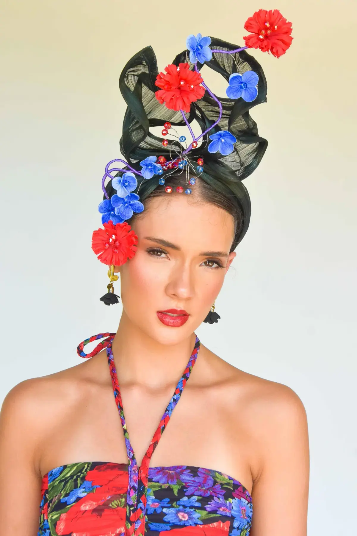 Sonlia Fashion Isla Headpiece in Blue and Black - Image 2