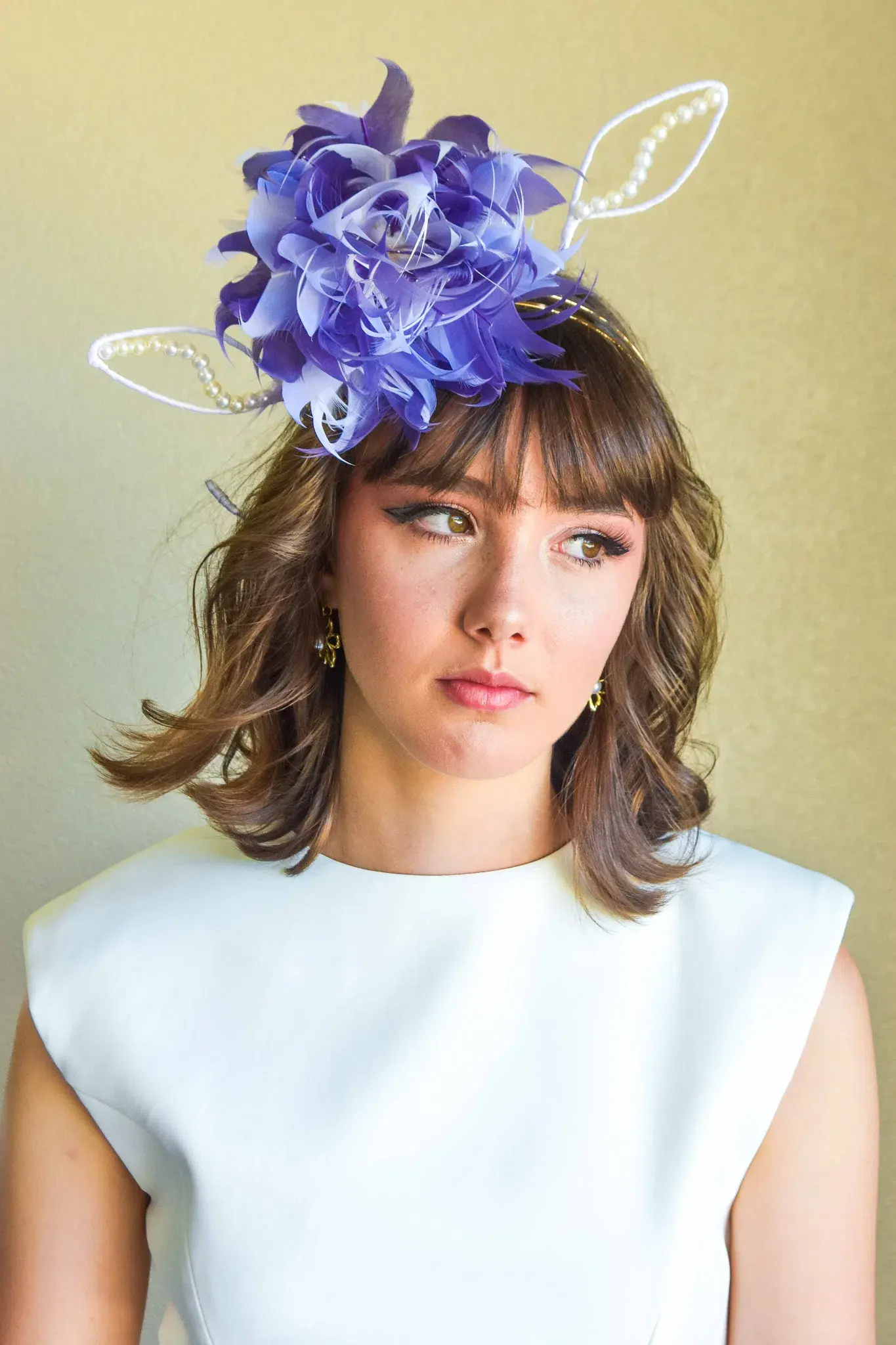 Sonlia Fashion Gianna Fascinator in Purple - Image 2