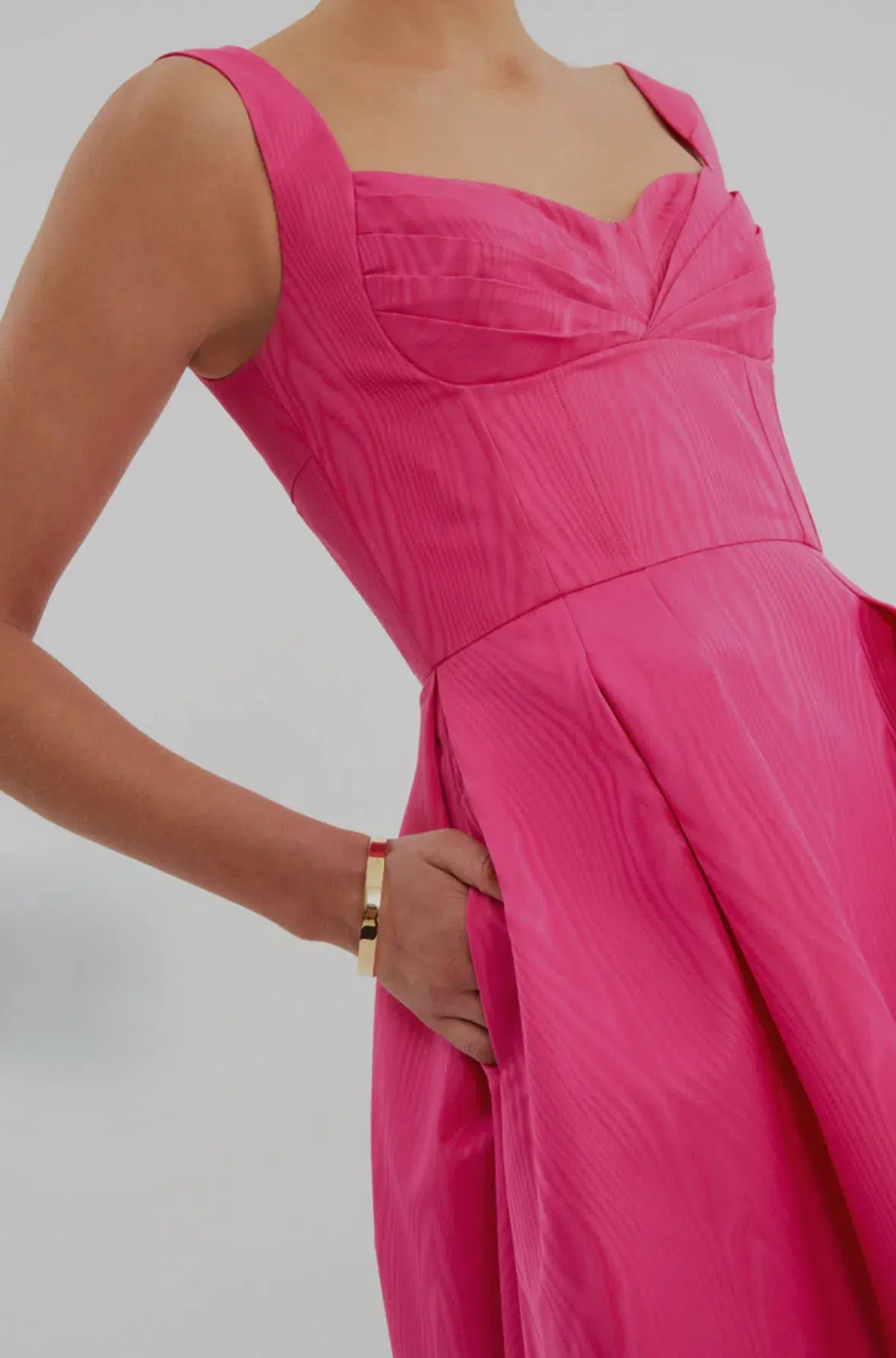 Rebecca Vallance Lyla Midi Dress Hot Pink Size 16 - Image 4