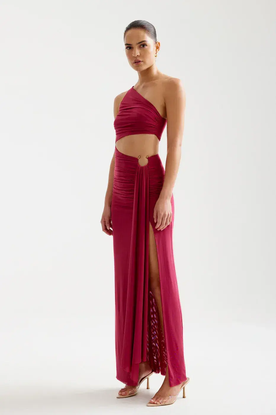 Lexi Asha Maxi Dress in Wine Size 8 - Image 3