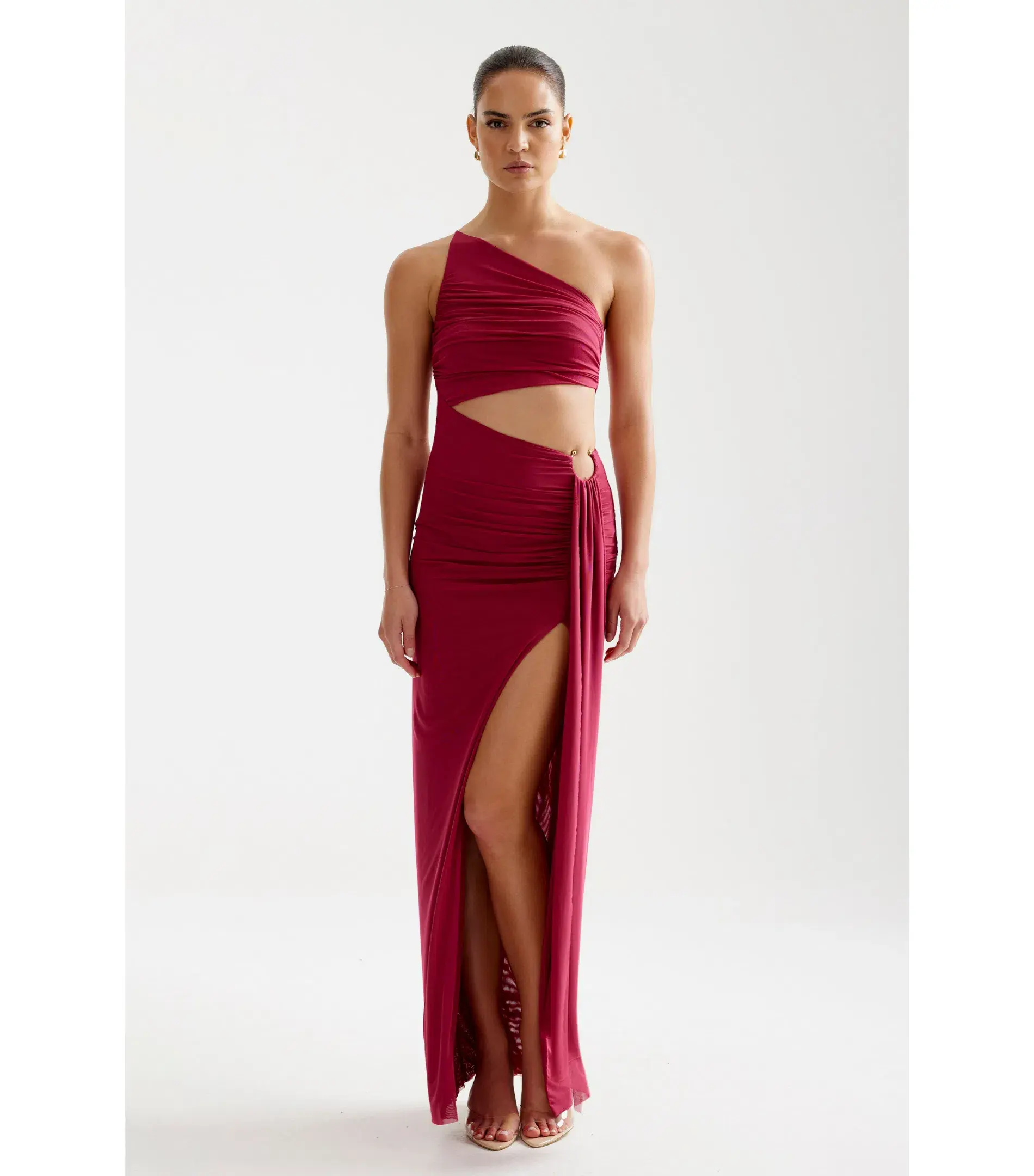 Lexi Asha Maxi Dress in Wine Size AU 10 - Image 3