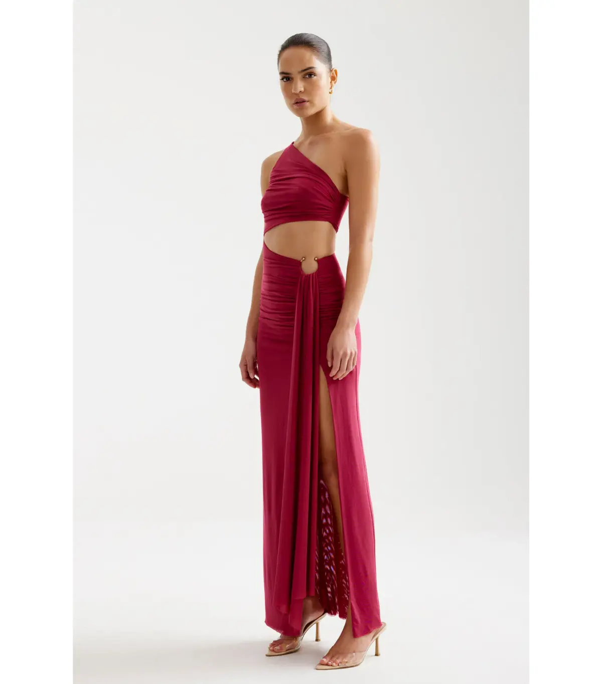 Lexi Asha Maxi Dress in Wine Size AU 10 - Image 1