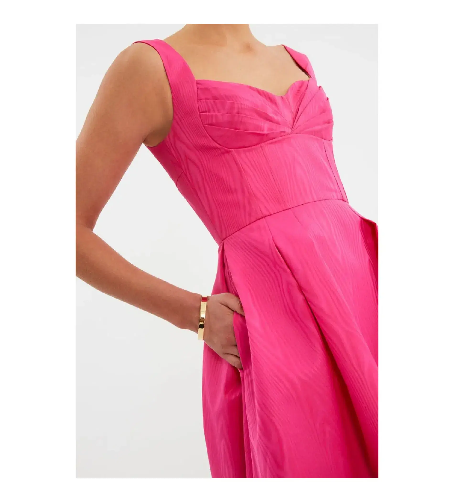 Rebecca Vallance Lyla Midi Dress Hot Pink Size 10 - Image 4