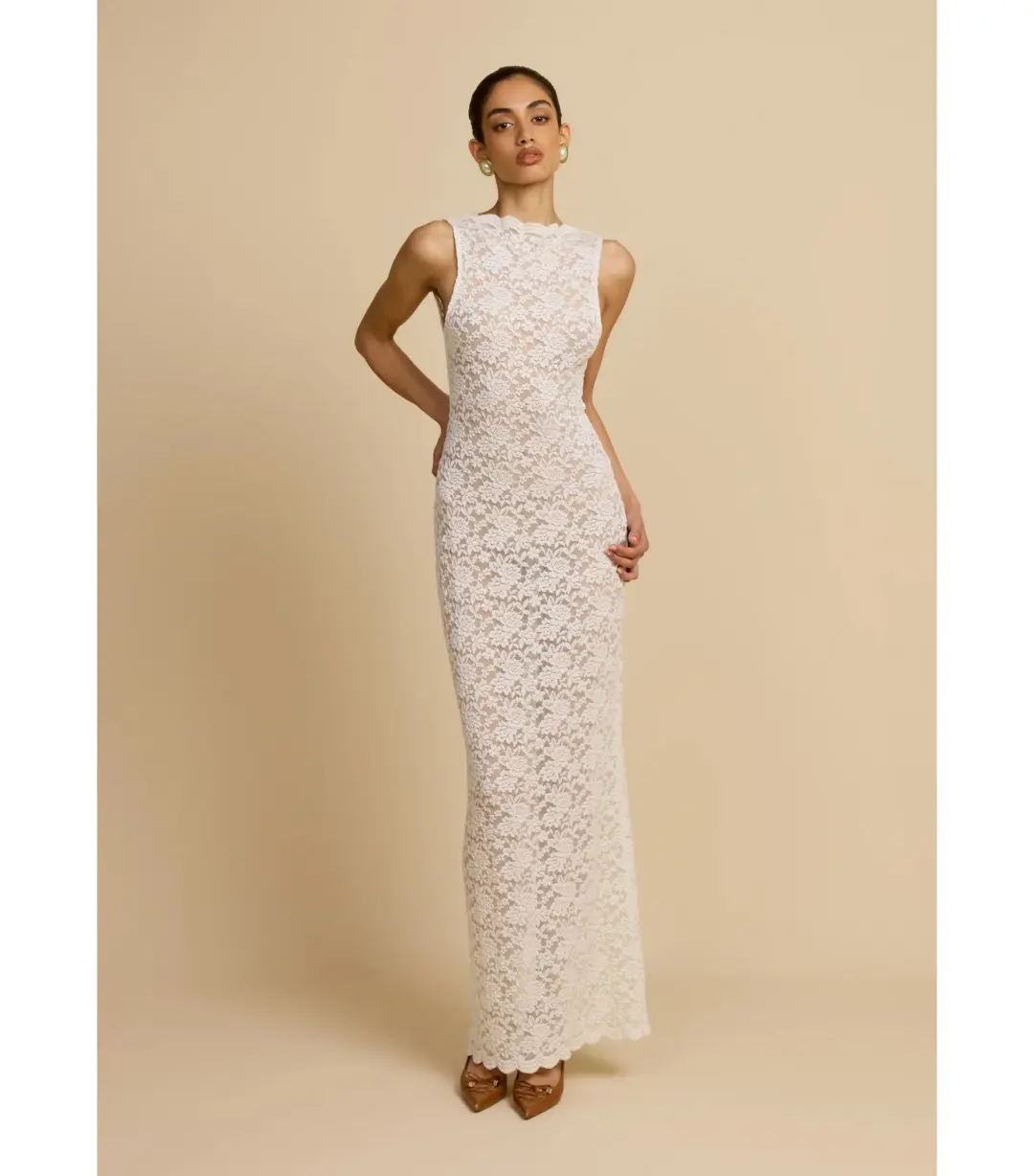 Arcina Ori Mireille Maxi Dress White Size 8 for rent on The Volte - main image