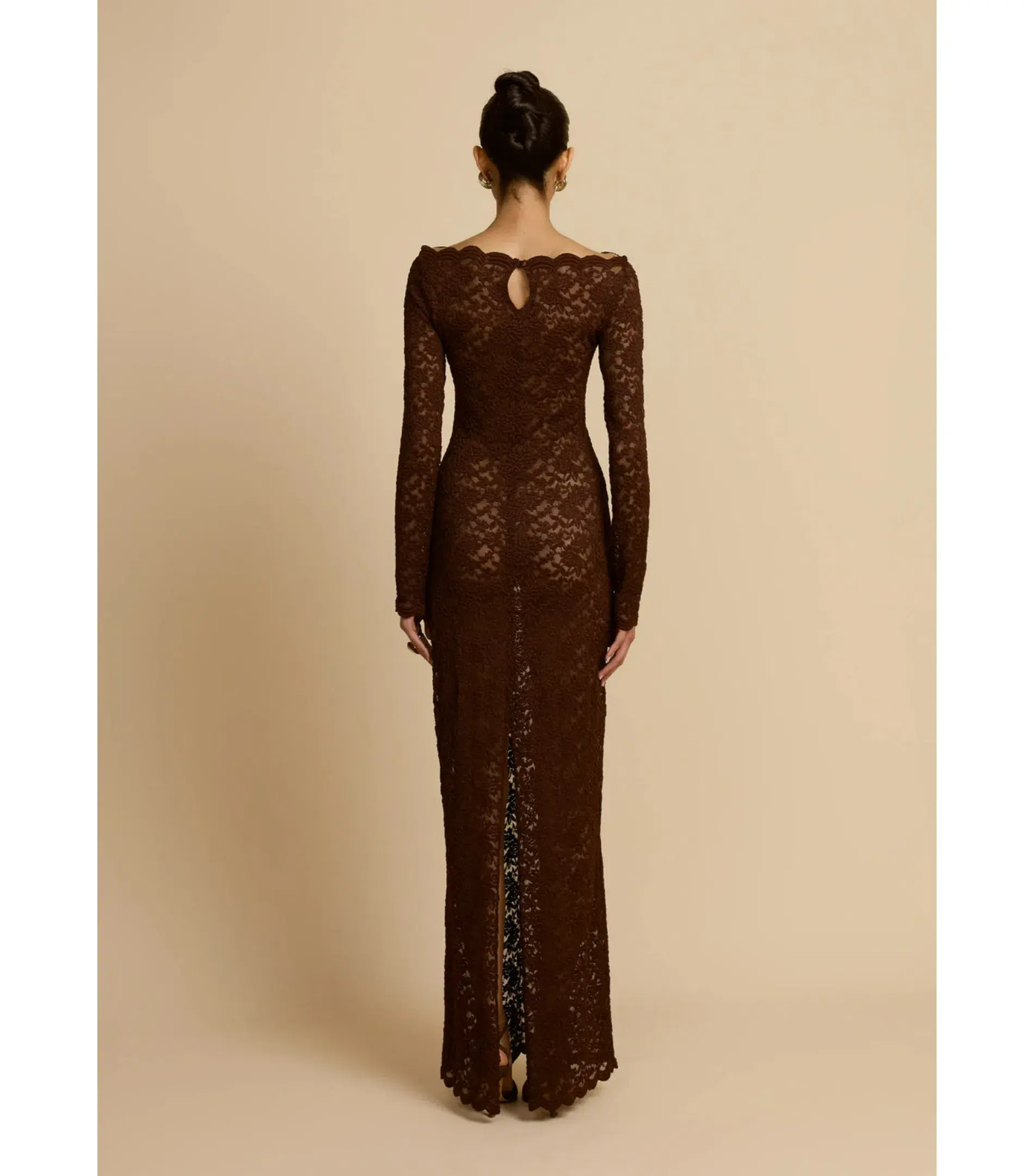 Arcina Ori Monet Maxi Dress in Chocolate Brown Size AU 6 - Image 2