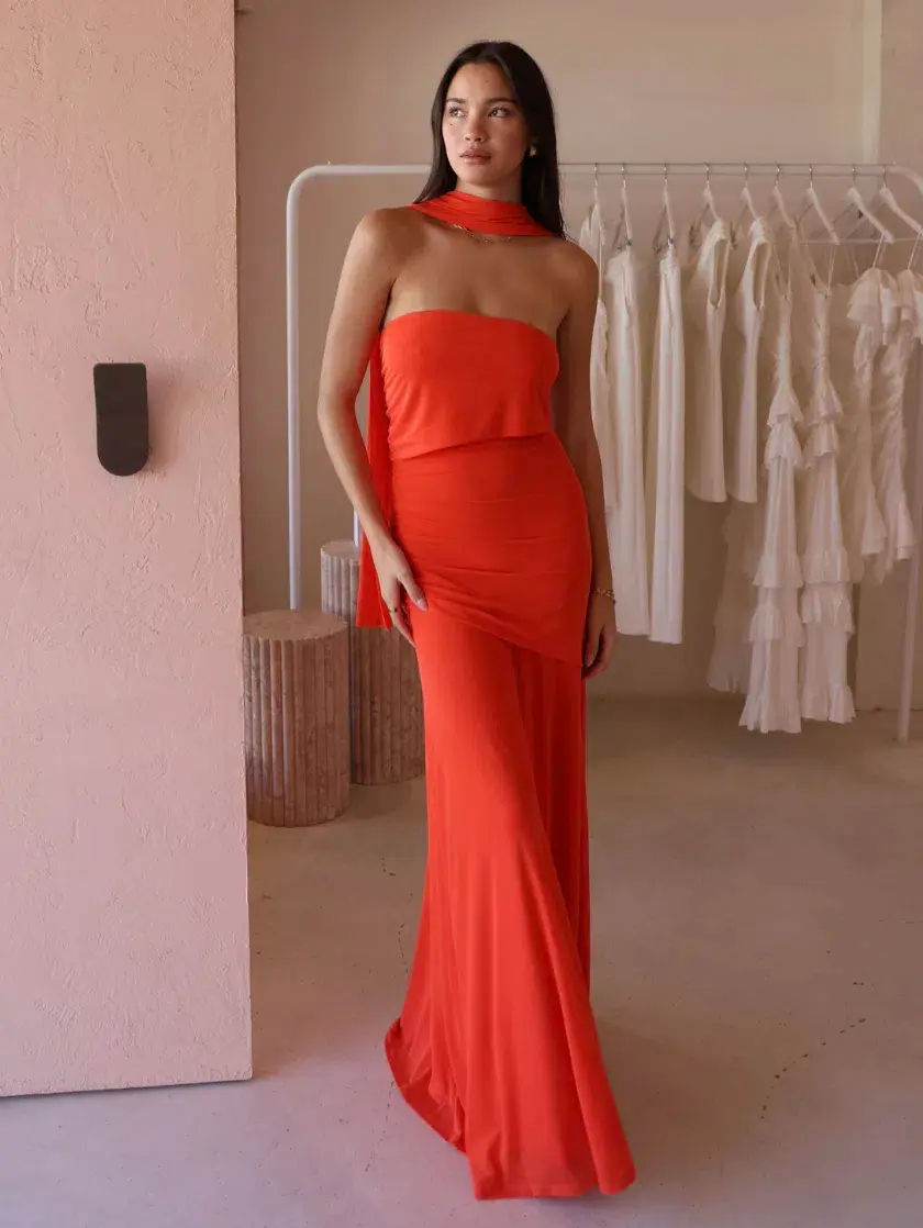 By Nicola  By Nicola Fiesta Off Shoulder Maxi Dress in Fiesta Size 8 - Image 2