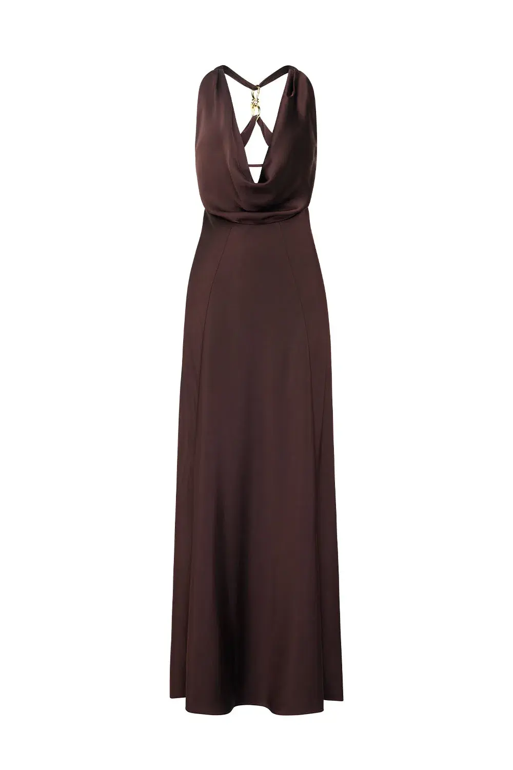 Manning Cartell Charmed Cowl Slip Maxi Dress in Dark Chocolate Brown Size AU 4 - Image 4