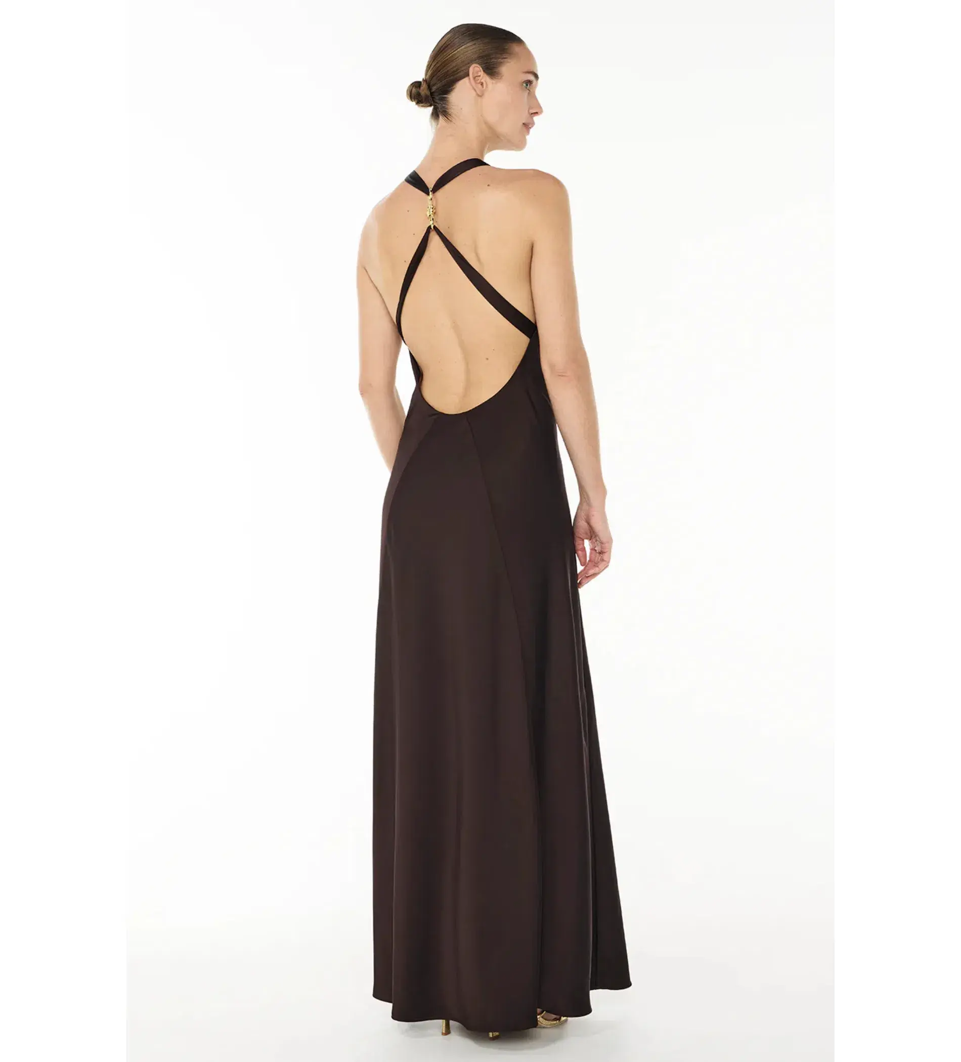 Manning Cartell Charmed Cowl Slip Dress In Dark Chocolate Size AU 8 - Image 5