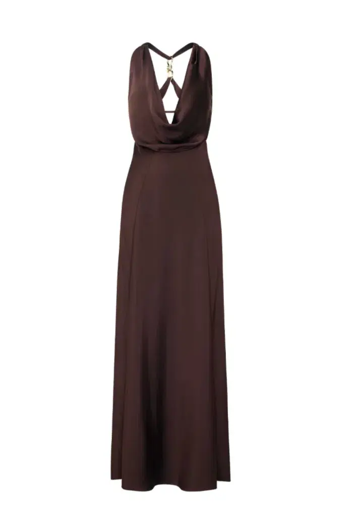 Manning Cartell Charmed Cowl Slip Dress in Dark Chocolate Brown Size AU 12 - Image 3