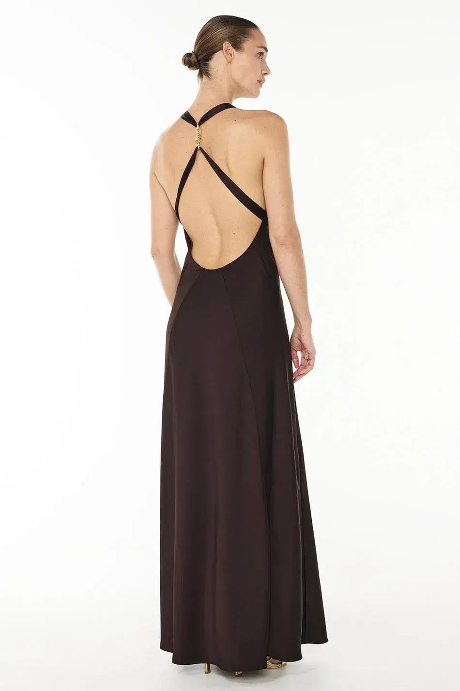 Manning Cartell Charmed Cowl Slip Dress in Dark Chocolate Brown Size AU 12 - Image 2