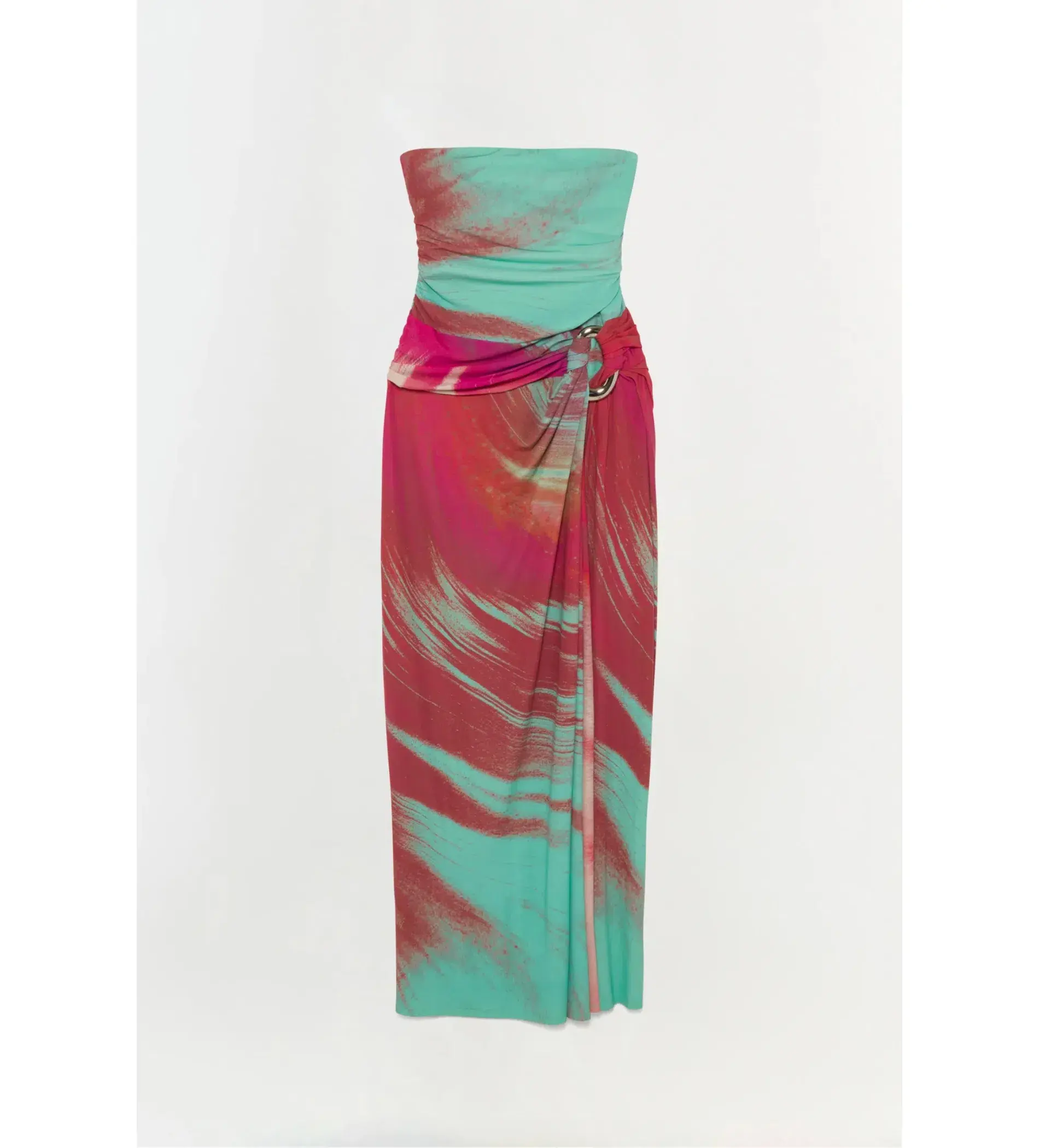 Simkhai Emma Printed Jersey Maxi Dress in Mint Marble Print Size US10/AU14 - Image 4
