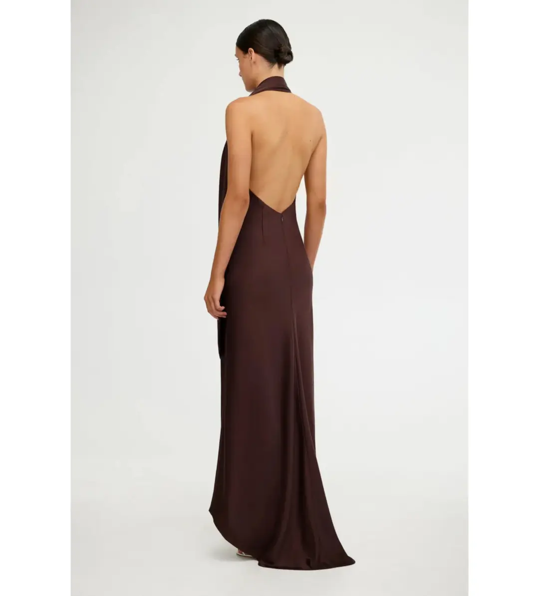 Significant Other Adriana Halter Gown Chocolate Size 6 for rent on The Volte - main image