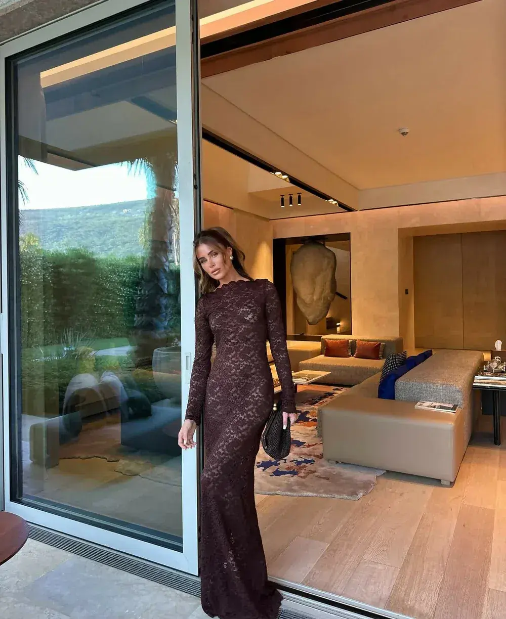 Arcina Ori Monet Dress Brown Size 8  for rent on The Volte - main image