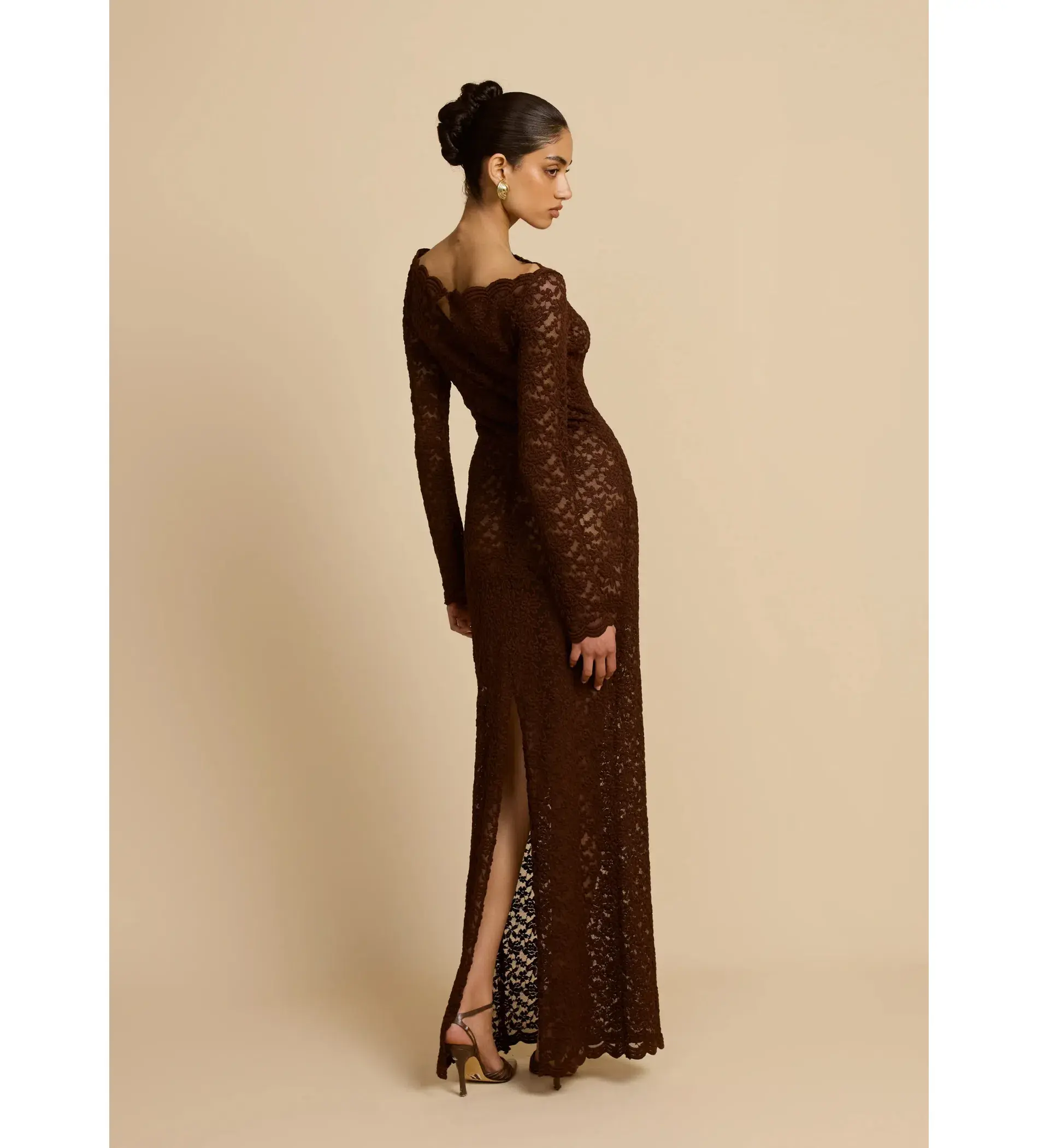 Arcina Ori Monet Maxi Dress in Brown Size 12 - Image 4