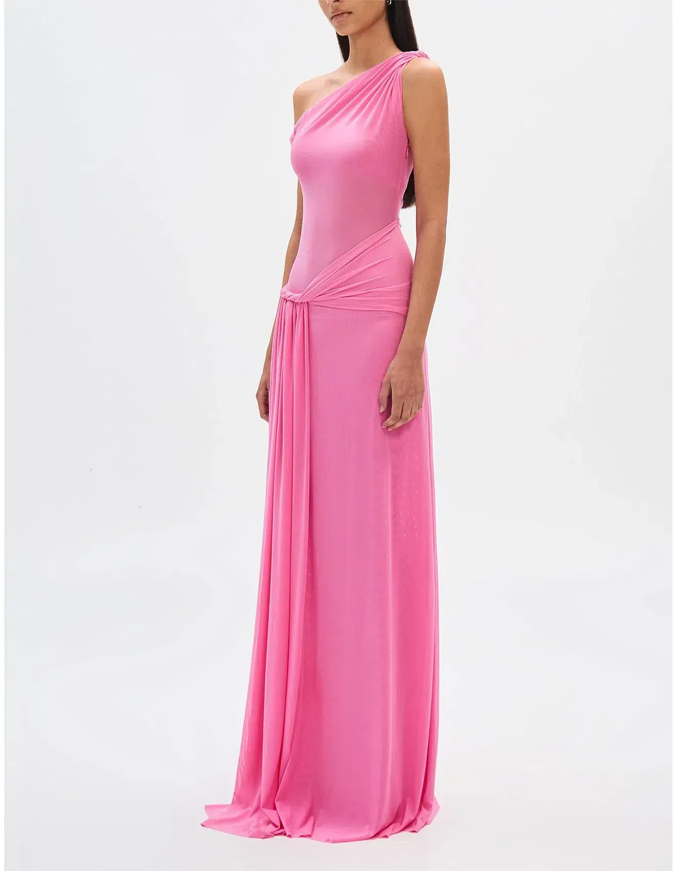 Misha Sisal Mesh Maxi Dress Orchid Pink Size 8  - Image 3