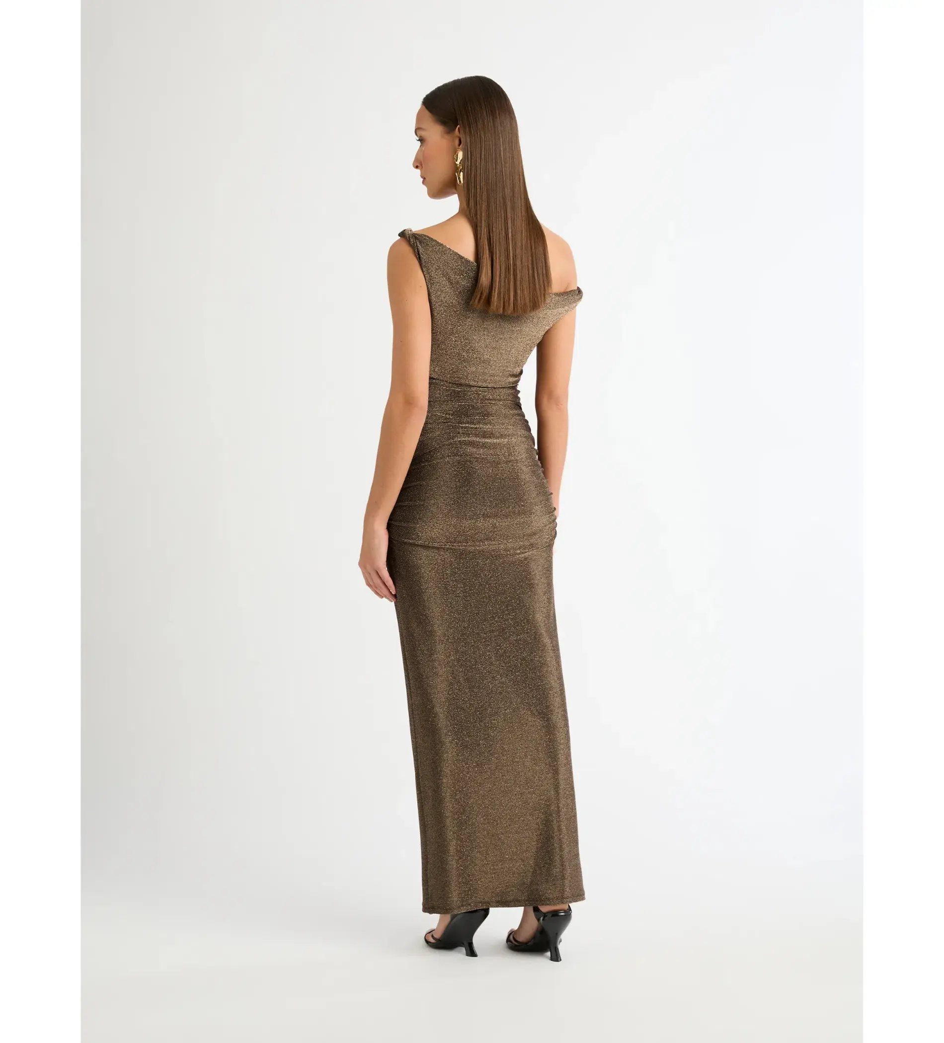 Sheike Athena Maxi Dress in Gold Size 6 - Image 2