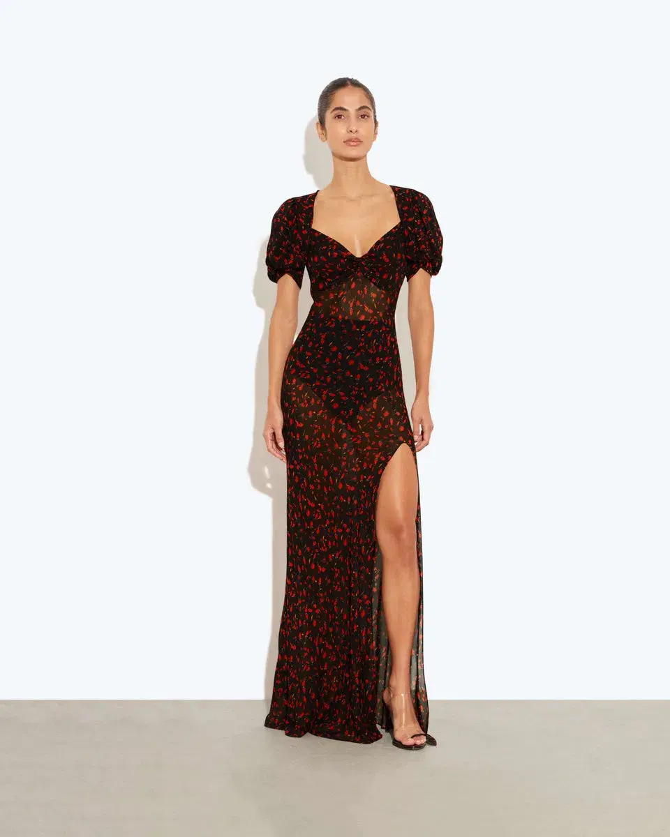 Rat & Boa Magnolia Floral Dress Black Floral Size XS/AU 6 - Image 1
