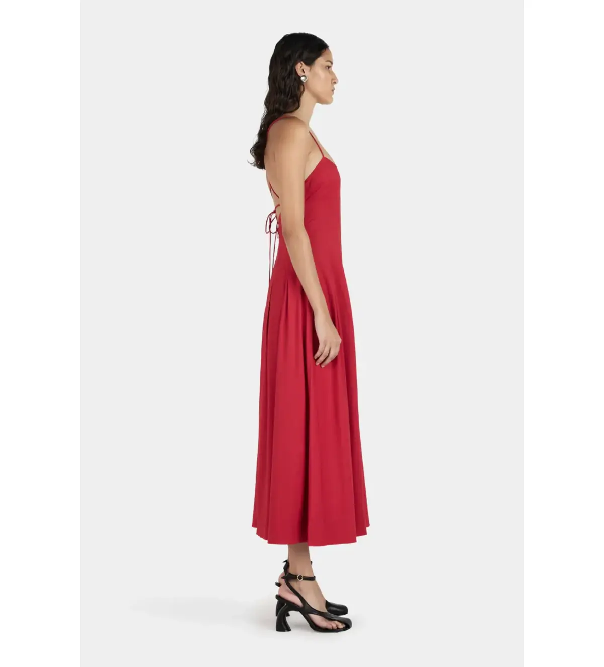 Hansen And Gretel  Carlotta Midi Dress Samba Red Size Au 10 - Image 2