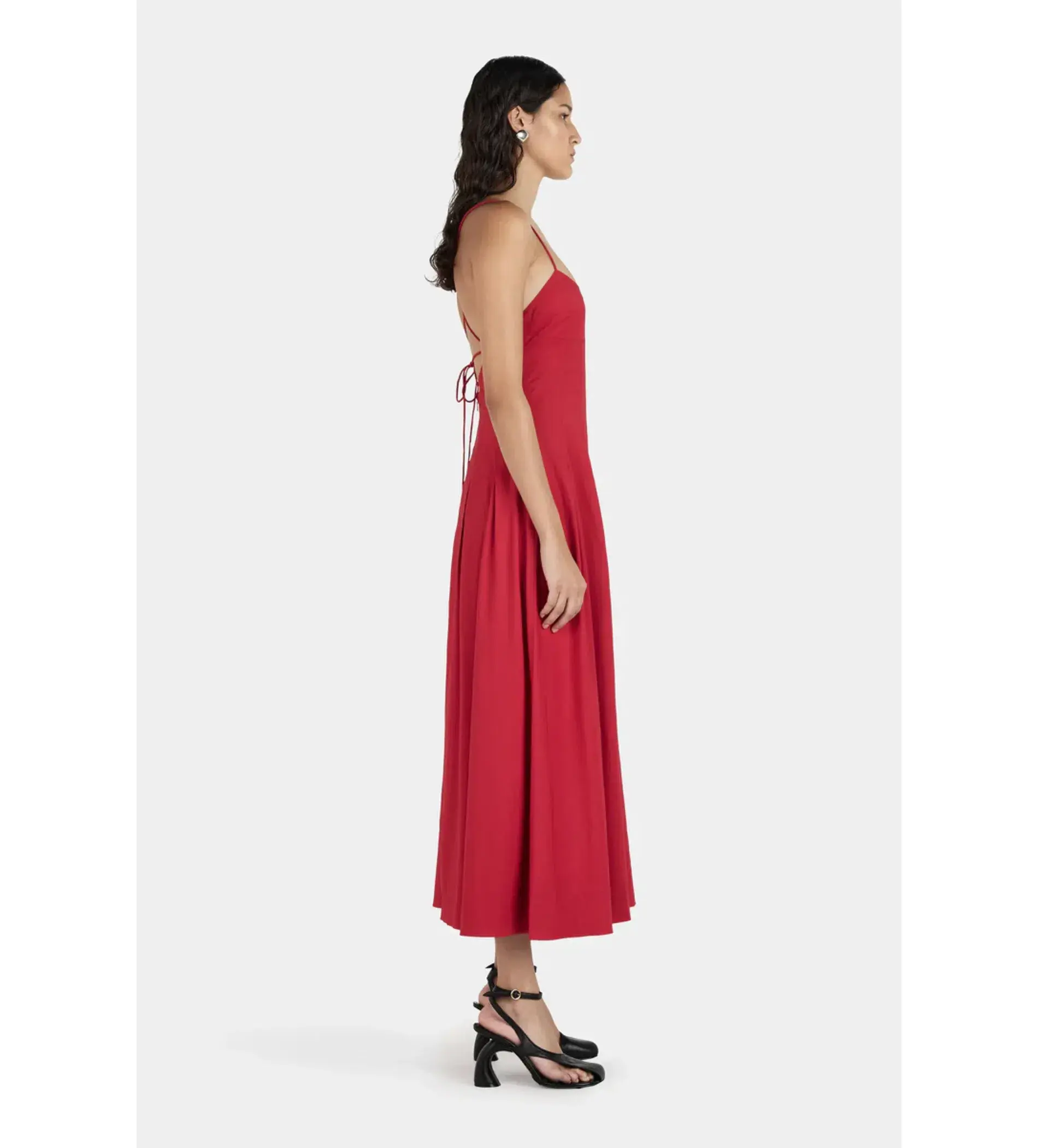 Hansen And Gretel  Carlotta Midi Dress Samba Red Size Au 10 - Image 2