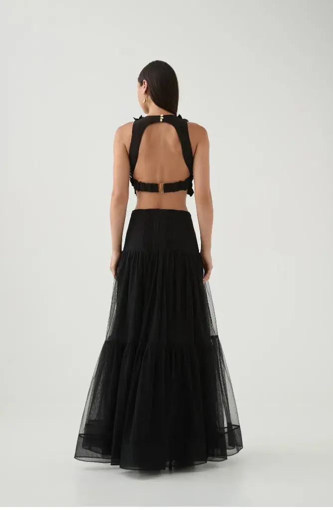 Aje Gia Maxi Skirt Black Size AU 6 - Image 2