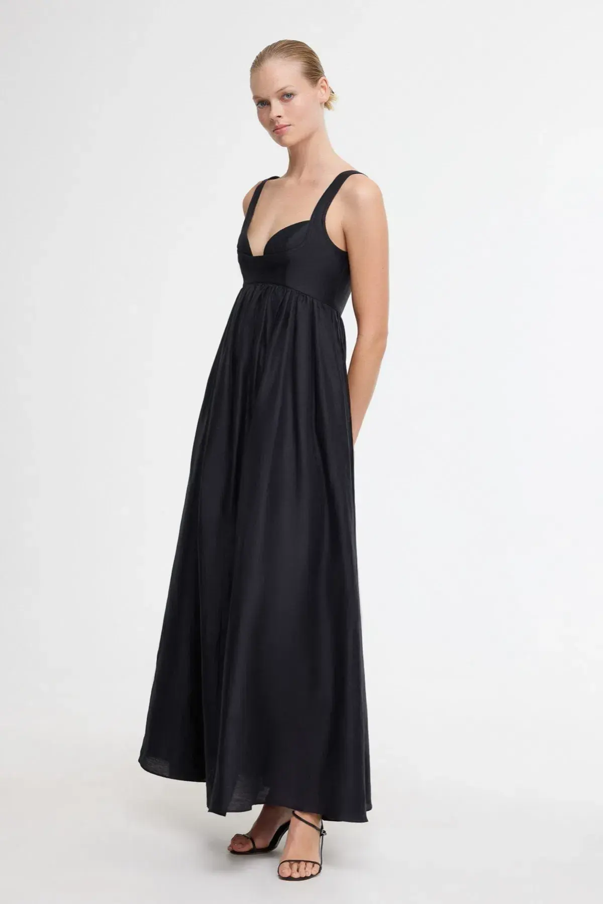 Acler Sandgate Midi Dress Black Size AU 12 - Image 2