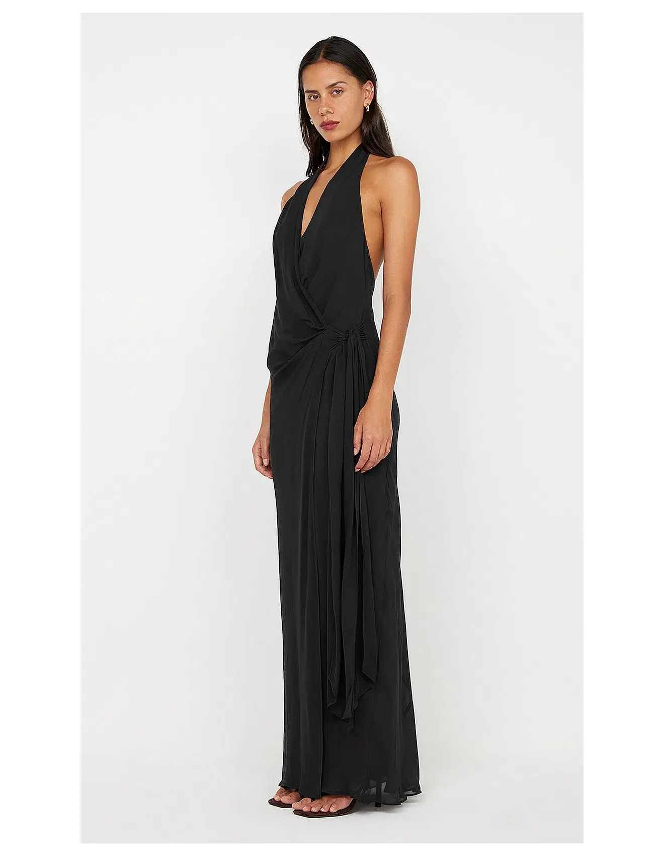 BEC & BRIDGE SONEVA WRAP DRESS BLACK SIZE AU 10 - Image 2