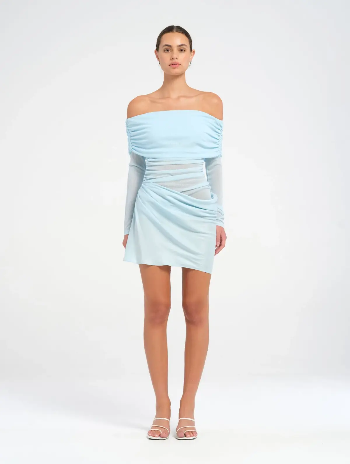 BENNI Luca Mini Dress in Ice Blue Size 8 / AU 8 - Image 1