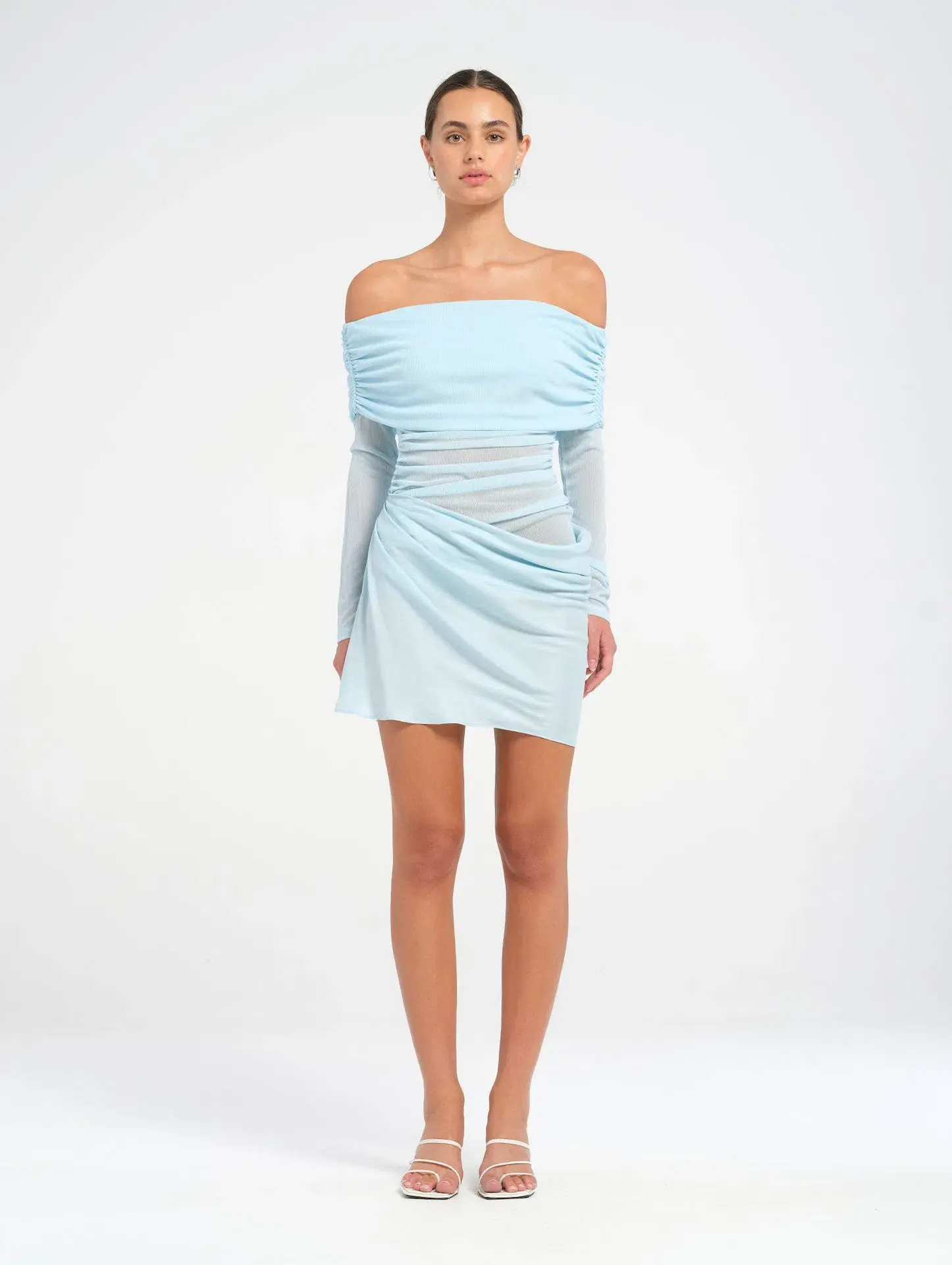 BENNI Luca Mini Dress in Ice Blue Size 8 / AU 8 - Image 1