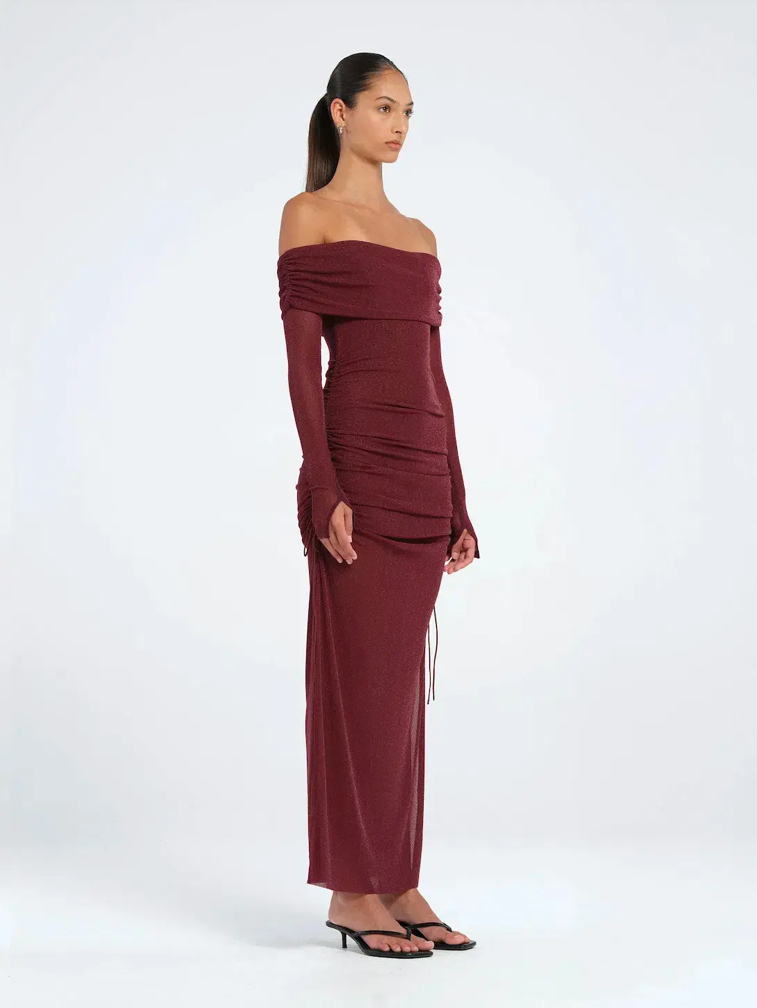 Benni Blaire Midi Dress in Burgundy Size 8 / AU 8 - Image 2