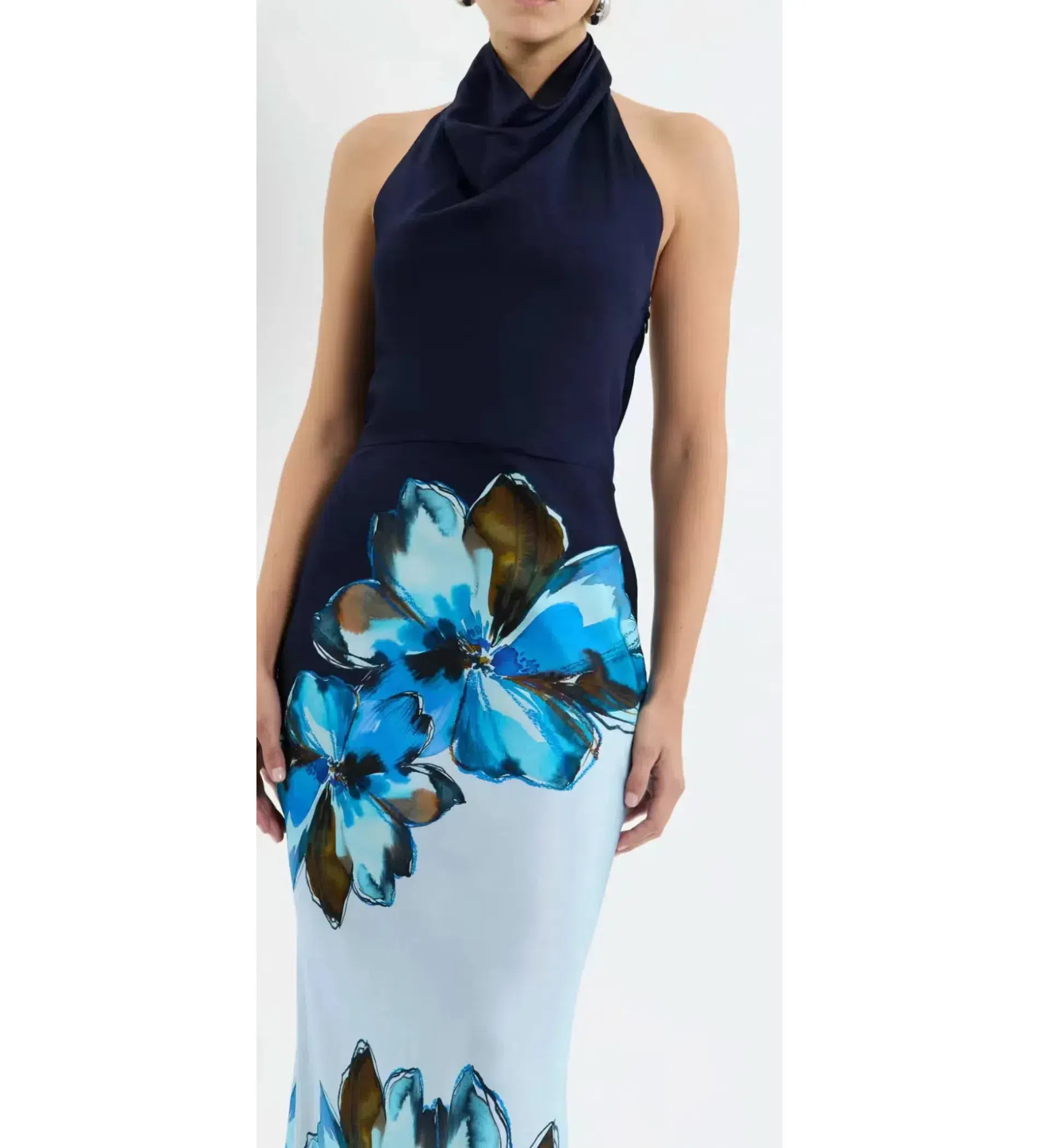 Rebecca Vallance Cyran Maxi Dress Navy Floral Size 8 - Image 3