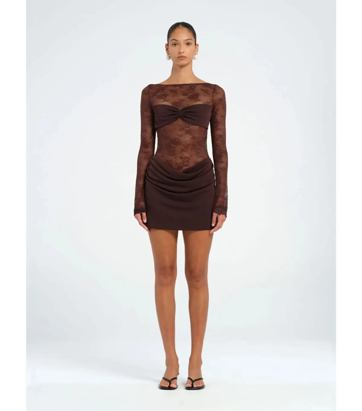 Benni Oskar Mini Dress Brown Size AU 8 - Image 1