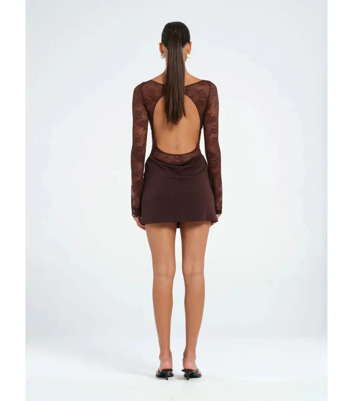 Benni Oskar Mini Dress Brown Size AU 8 - Image 2