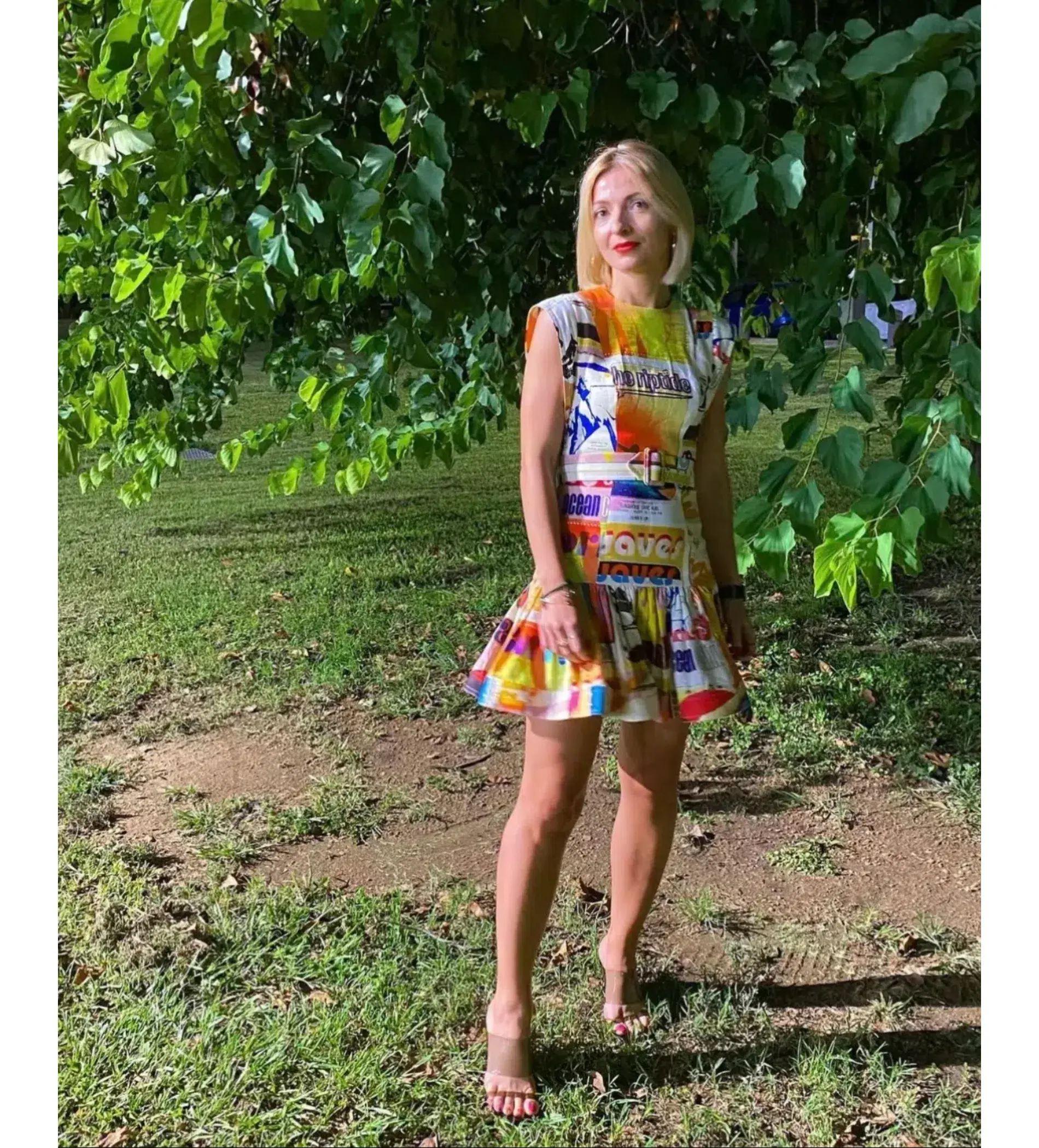 Zimmermann Brightside Fluted Mini Dress Multi Print Size 3/AU 14 - Image 1