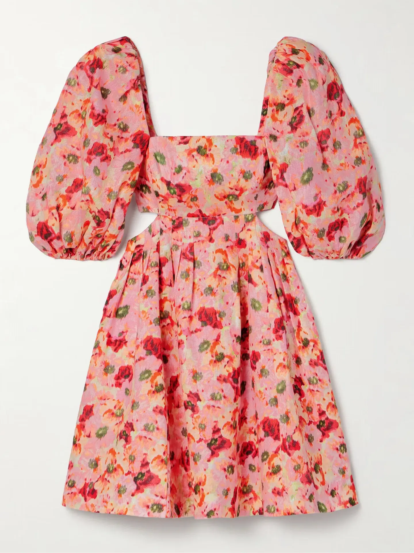 Zimmermann Lightburst Cutout Linen Mini Dress Floral Size 2 / AU 12 - Image 4
