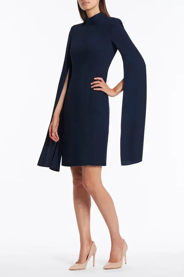 Carla Zampatti Celebration Dress Mini Navy Size AU 8 - Image 1