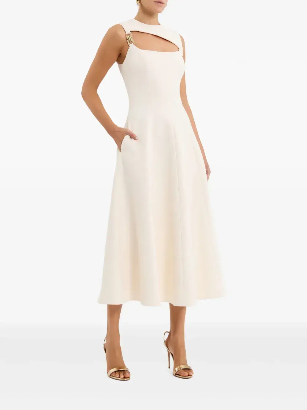 Rebecca Vallance Freyja Midi Dress White Size AU 8 - Image 2