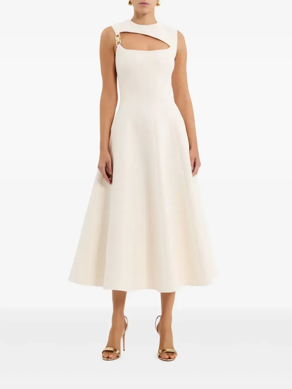 Rebecca Vallance Freyja Midi Dress White Size AU 8 - Image 1
