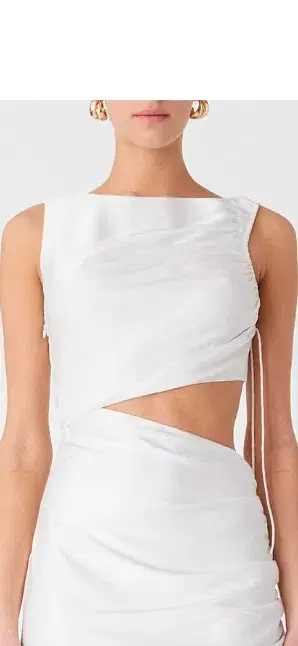 Misha Elio Satin Maxi Dress White Size 12 - Image 3