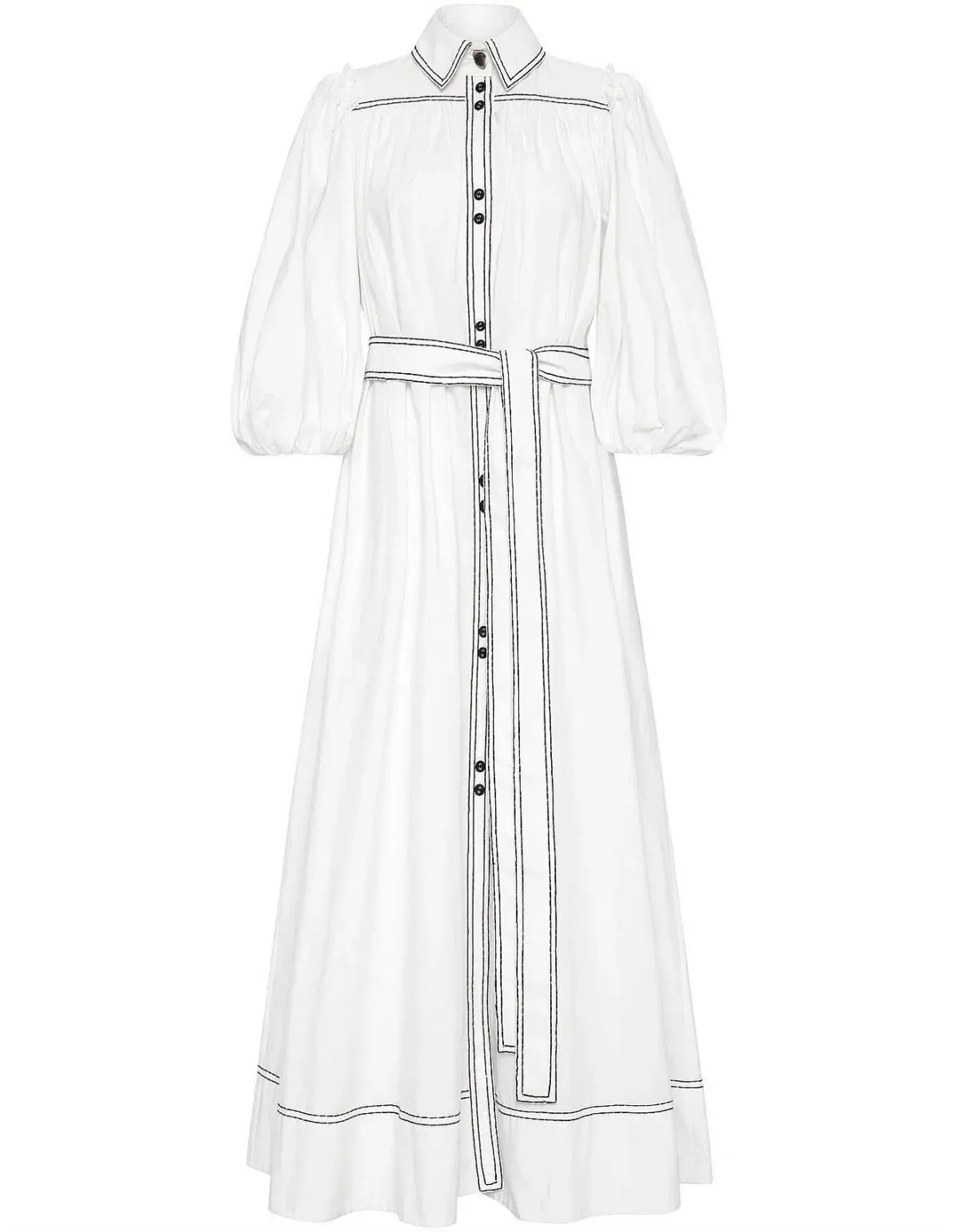 AJE Epiphany Midi Shirt Dress White Size AU 8 - Image 5